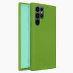 Case for Samsung Galaxy S22 Ultra Silicone Semi-Rigid Soft-touch Finish green