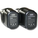 vhbw 2x Batterie compatible avec Dewalt DC600 Screwdriver outil électrique (2100mAh NiMH 3,6V)