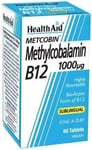 HealthAid Methylcobalamin 1000mcg B12 - 60 Tablets-5 Pack