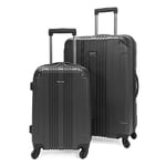 Kenneth Cole Reaction Out of Bounds Valise Rigide légère à 4 Roues pivotantes, Charbon, 2-Piece Set (20" & 28"), Hors limites