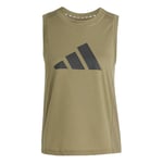 adidas Femme Train Essentials Big Performance Logo Training Tank Top, Olive strata/Black, M