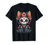 Sugar Skull Cat Gato | Day of the Dead Dia De Muertos T-Shirt