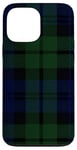 Coque pour iPhone 13 Pro Max Plaid écossais vert noir