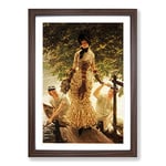 Big Box Art James Tissot On The Thames Framed Wall Art Picture Print Ready to Hang, Walnut A2 (62 x 45 cm)