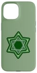 iPhone 15 Green Star of David for Hanukkah | Am Yisrael Chai Case