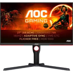 Écran PC - AOC - Q27G3XMN - 27" QHD - MiniLED - 180Hz - 1ms - Ajustable en hauteur - 2 HDMI 1 DP -  Adaptive Sync - Noir