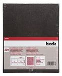 kwb Feuille de papier abrasif 230x280 mm en corindon dans les granulométries 60, 80, 150, 180, bon encollage et support papier robuste pour le ponçage grossier et moyennement fin du bois et du métal