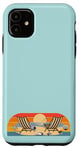 Coque pour iPhone 11 Voyage à la plage, soleil, mer, coquillages, oiseaux, sable, vacances en famille