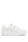HUGO Womens Kilian Tenn Low-top Trainers with Touch-Fastening Straps Size 6 White