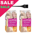 Lot de 2 L'Oréal Casting Creme Gloss 1021 Light Pearl Blond Hair Color