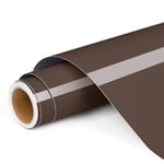 Rouleau de vinyle permanent pour Cricut et Silhouette Cameo - 30,5 x 1,2 m - Marron - Pour décoration de fête, fenêtre, décoration d'intérieur