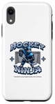 Coque pour iPhone XR Joueur ninja de hockey sur glace