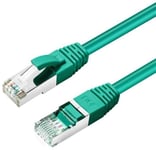 CAT6A S/FTP Nätverkskabel - 0.5m - Grön