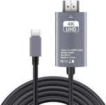 Câble adaptateur USB-C 3.1 Type C vers HDMI 4K MHL 2m,JL316