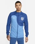 Mens Nike England Academy Pro Anthem Football Jacket Blue Slim Fit Size Large