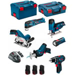 Bosch - Kit 12V BMK6-28CD3 (gsr 12V-15+GKS 12V-26+GST 12V-70+GOP 12V-28+GSA 12V-14+GLI 12V-80+3 x 2,0Ah+GAL1230CV)