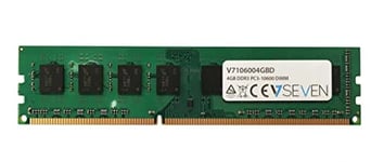 V7 V7106004GBD V7 4GB DDR3 PC3-10600 - 1333mhz DIMM Desktop Module de mémoire - V7106004GBD