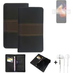 Phone Case + earphones for Nokia 8 V 5G UW Wallet Cover Bookstyle protective