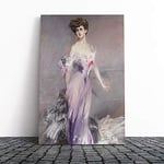 Big Box Art Canvas Print Wall Art Giovanni Boldini Portrait of Mrs Howard-Johnstone | Mounted & Stretched Framed Picture | Home Decor for Kitchen, Living Room, Bedroom, Multi-Colour, 30x20 Inch