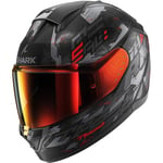 SHARK, Casque Moto intégral RIDILL 2 Molokai Noir / Rouge / Gris KAR, XS