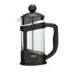 Glow Classic Continental 1 Litre Black Cafetière – Premium Manual 8 Cup French Press Coffee Maker with Toughened Shockproof Glass Pot and Plunger Filter for Ground Beans Espresso Tea