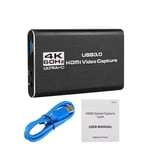 Carte de capture vidéo 4K HDMI vers USB 3.0,enregistreur vidéo pour OBS vMix Wirecast Potplayer VLC EnprintQuickTime First,diffusion en direct - Type HD Video Capture