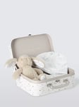 John Lewis Heirloom Collection Baby Pima Cotton Sleepsuit, Hat and Bunny Gift Box