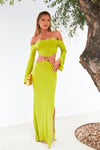 Womens Molly Smith Cut Out Trim Detail Maxi Dress - Green - 8, Green