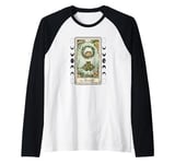 The World Fun Frog Graphic Tarot Card Style, Cool Frog Raglan Baseball Tee