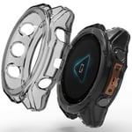 Garmin Fenix 8 43mm Klokkedeksel i TPU - Gjennomsiktig Svart