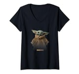 Star Wars : The Mandalorian Grogu Poster photo T-Shirt avec Col en V