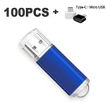 Clé USB 100,4 Go,8 Go,16 Go,32 Go,64 Go,2.0 pcs/lot,lecteur flash au pouce,cadeau gratuit - Type Blue-128MB #B