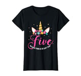 5 Years Old Birthday Girl Gifts Unicorn 5th Birthday T-Shirt