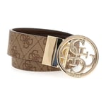 GUESS Ljusbrunt bälte för kvinnor - Noelle Nolana Belt Latte Logo 268999