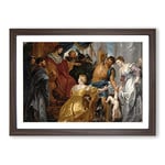 Big Box Art Peter Paul Rubens The First Book of Kings in The Bible Framed Wall Art Picture Print Ready to Hang, Walnut A2 (62 x 45 cm)