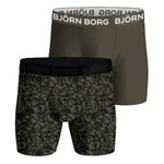 Björn Borg 2P Performance Boxer 1727 Grønn Mønster polyester Large Herre