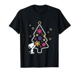 Peanuts Christmas Snoopy Woodstock Xmas Tree Glow T-Shirt