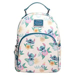 loungefly x Disney Lilo & Stitch Hawaiian Flowers Stitch and Scrump AOP Double Strap Shoulder Bag Purse