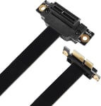 Câble d'extension PCIE PCI Express 3.0 à 90° - 1 fiche mâle vers femelle - Carte réseau sans fil - Carte son - 50 cm - Emplacement 90° vers le haut - 50 cm