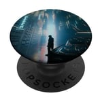 Collection graphique futuriste Cyberpunk City Detective PopSockets PopGrip Adhésif