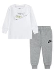 Nike Infant Boys Club Hoody And Jogger Set - Dark Grey, Grey, Size 18 Months
