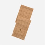 Reversible Windowpane Wool-Blend Scarf - Camel/ Teak