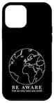 Coque pour iPhone 12 mini Contours de la carte du monde Protection de la nature