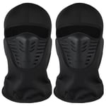 AMFUN Casque Hiver Chapeau, 2PC Sports Balaclava avec Maille Filet Respirant en Silicone Panel Nuque en Polaire Coupe-Vent, Cagoule pour Vélo Moto Ski Hiver Femmes Homme