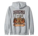 Hiking Through Life for 1 Year 1st Couples Anniversary Zip Hoodie