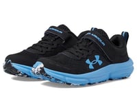 Under Armour Boy's UA BPS Assert 10 AC Running Shoe, Black/Tech Blue/White, 10 Child UK