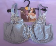 NEW! M&S Marks & Spencer 32DD full cup grey blue underwired Fleur Lace bra