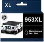 953Xl Noir Cartouches D'Encre Pour Hp 953Xl 953 Xl,Non Affecté Par La Mise À Niveau,Pour Cartouche Hp 7720,Cartouche Hp 7740,Hp Officejet Pro 8715 8710 8210 7730 8720 8725 8728 8730 (2Bk)