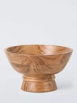 John Lewis Footed Serving Bowl, 27cm, FSC-Certified (Acacia Wood), Natural