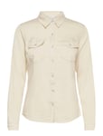 Vibista Denim Shirt-Noos Cream Vila